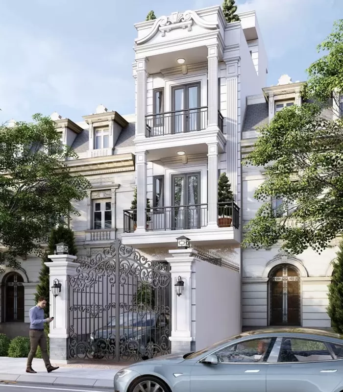 Chi phí xây nhà 3 tầng tân cổ điển 5x20m trọn gói