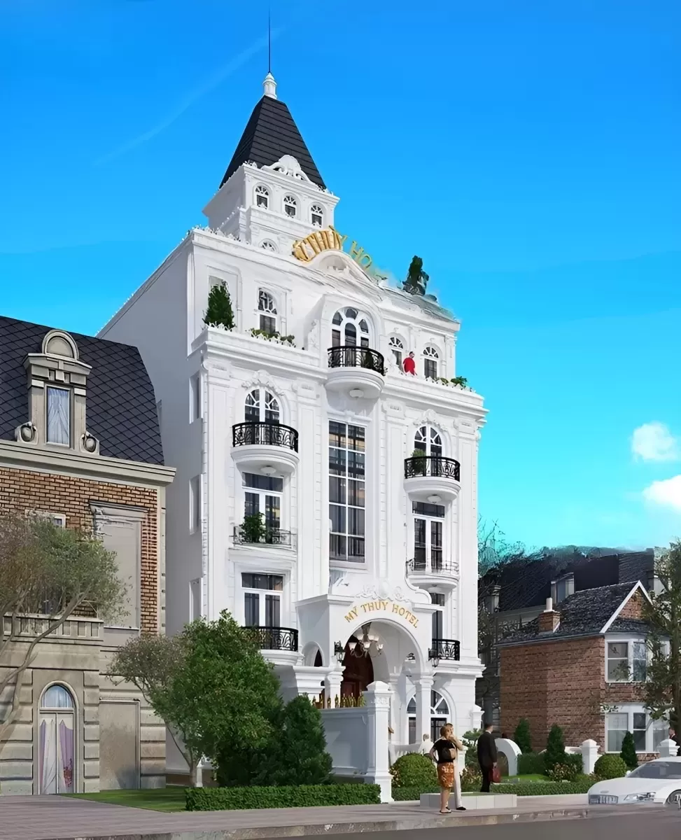 Mẫu thiết kế khách sạn kiểu Châu Âu 10x20m