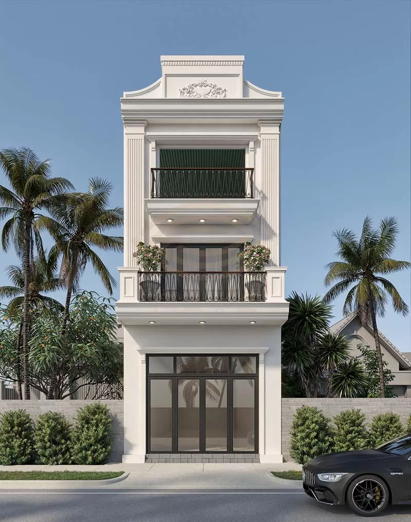 Mẫu nhà 5x16m có gara đẹp sang trọng được xây dựng phổ biến