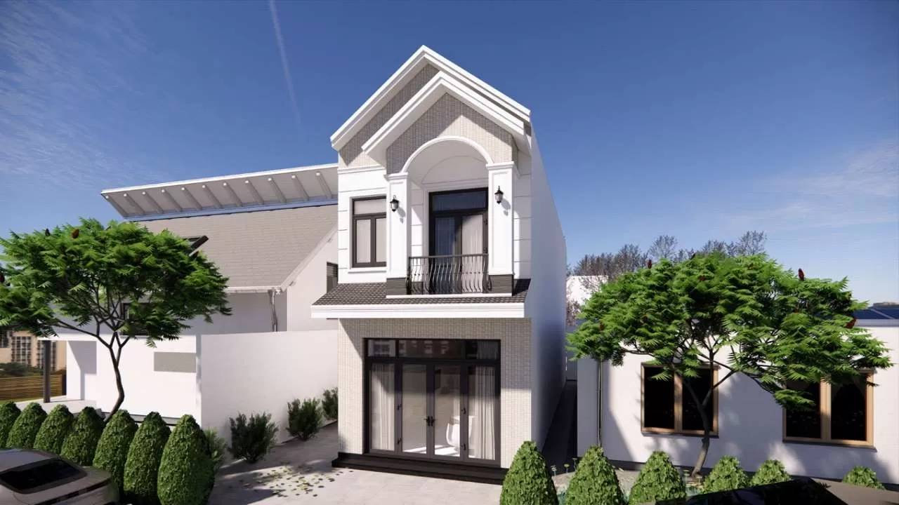 Nhà 2 tầng mía thái phóng khoáng công năng 3 phòng ngủ