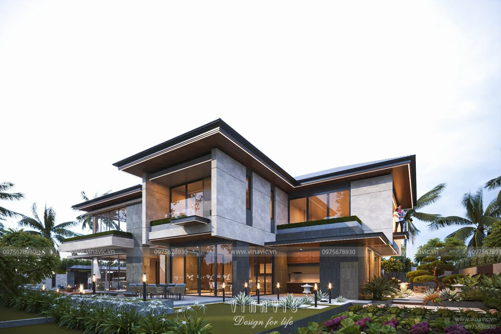 Đơn giá thiết kế nhà phố (có 3D)