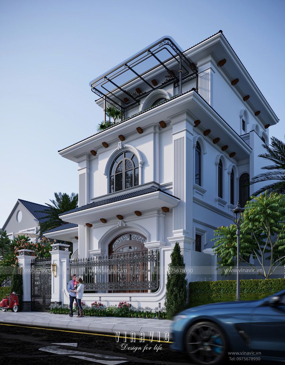 Không thể rời mắt với tổng thể căn biệt thự tươi sáng nhã nhặn