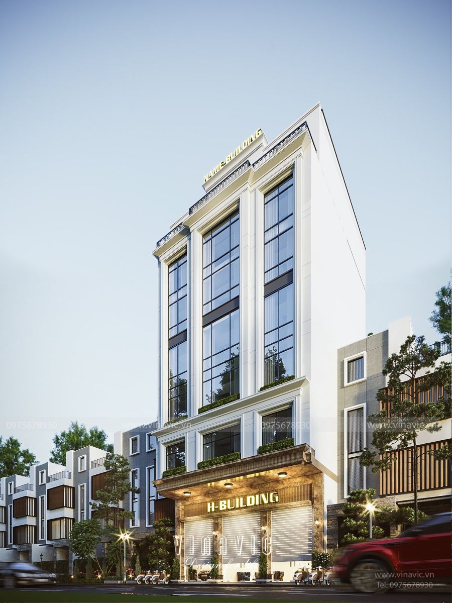 Mẫu biệt thự 6 tầng 1 tum 12m x 10m là tổng thể hài hòa tinh tế trong từng đường nét, màu sắc, vật liệu