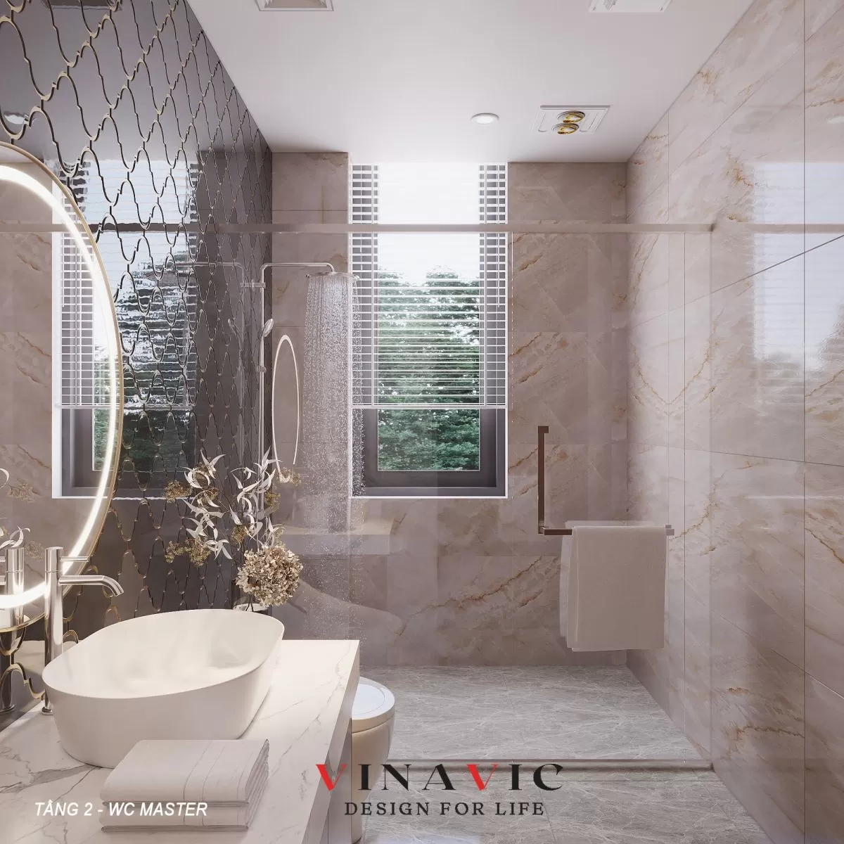 Thiết kế nội thất biệt thự 3 tầng hiện đại 150m2  (CĐT: Mr Thạch - Ninh Bình) NT2330