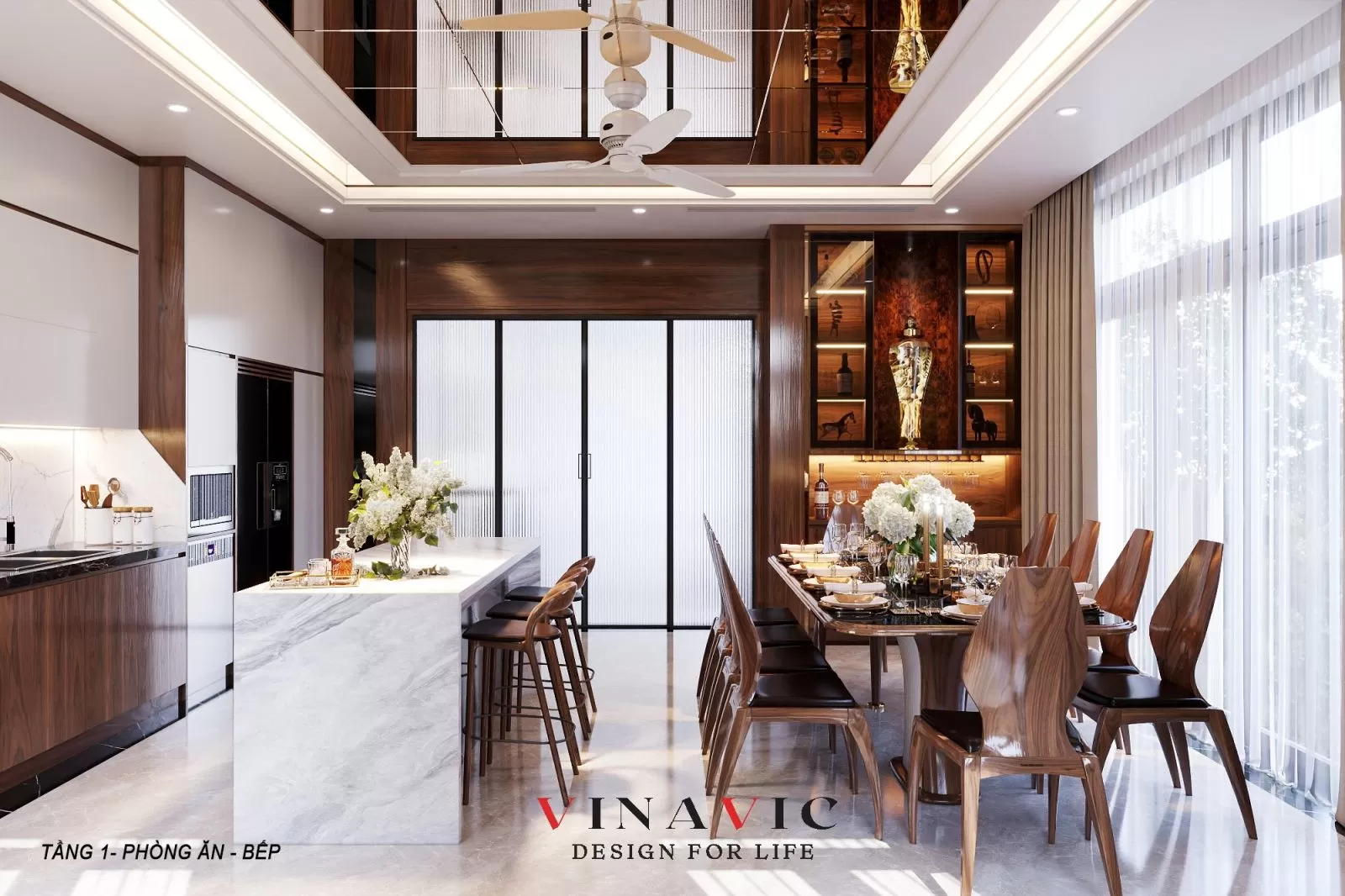 Bàn ăn từ gỗ óc chó