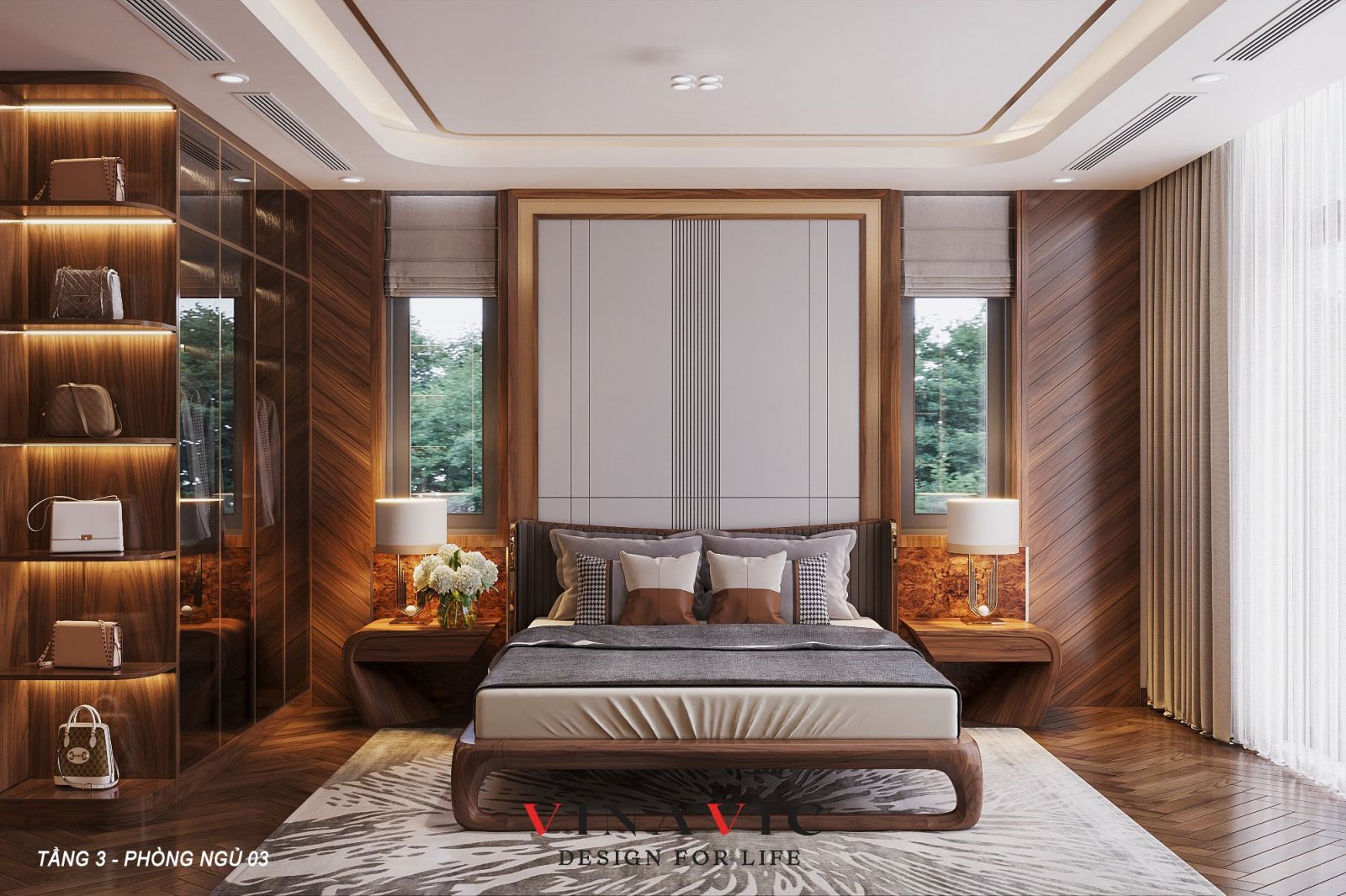 Thiết kế nội thất biệt thự 3 tầng hiện đại 150m2  (CĐT: Mr Thạch - Ninh Bình) NT2330