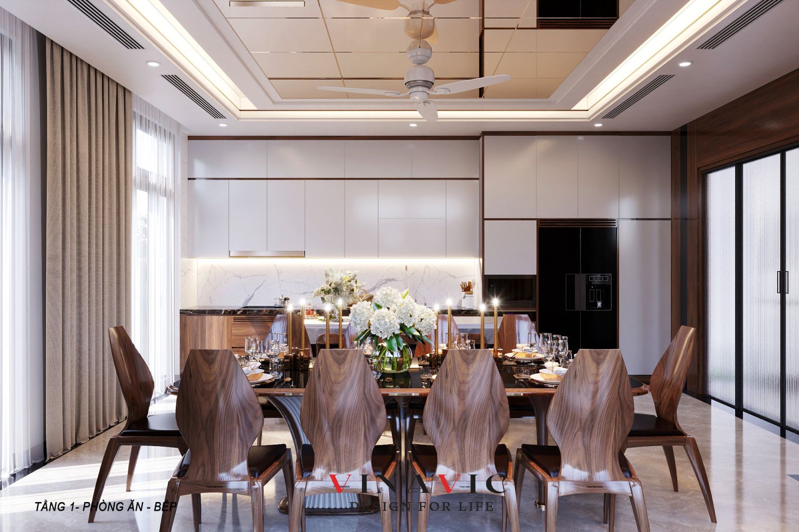 Thiết kế nội thất biệt thự 3 tầng hiện đại 150m2  (CĐT: Mr Thạch - Ninh Bình) NT2330