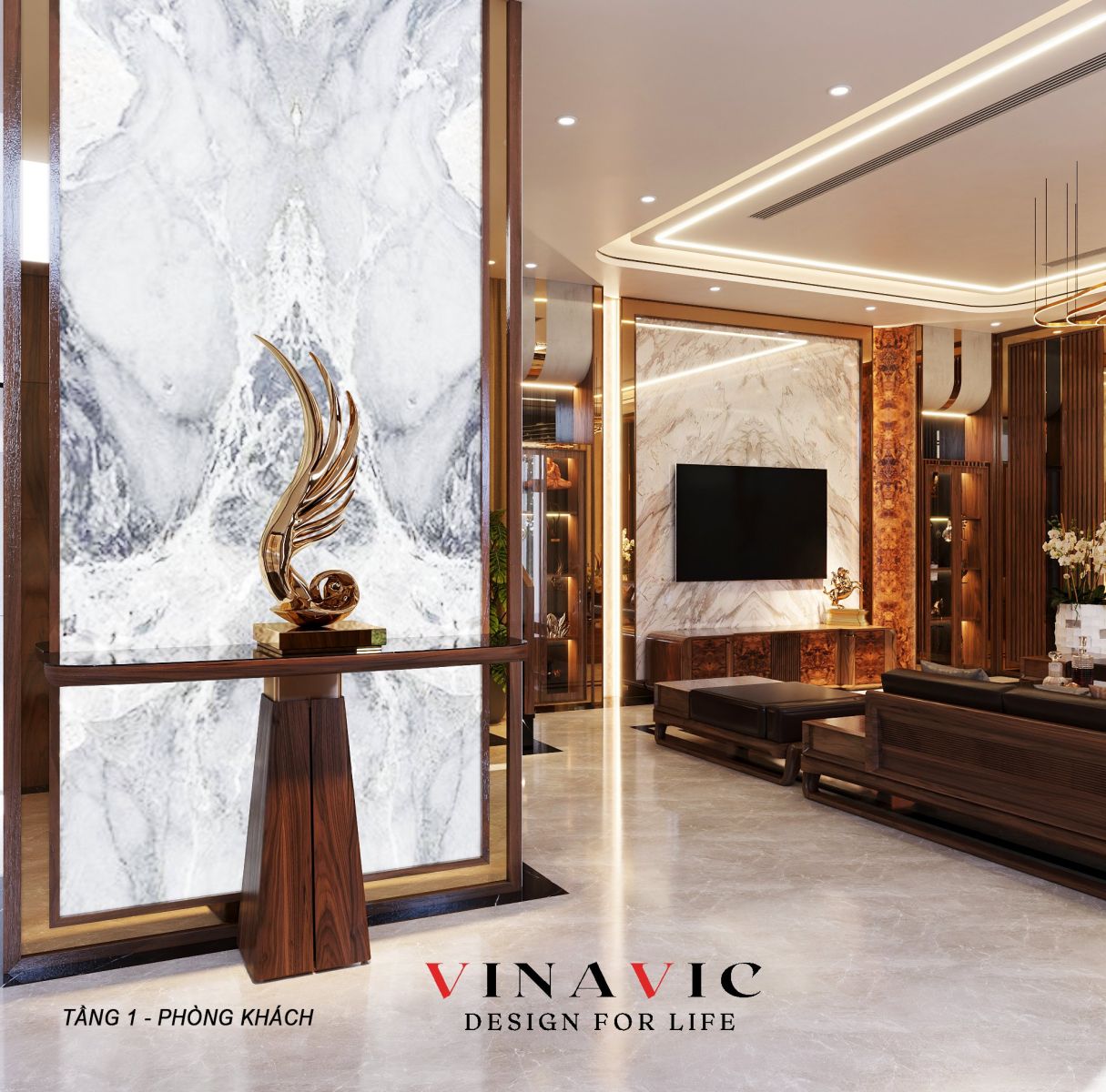 Thiết kế nội thất biệt thự 3 tầng hiện đại 150m2  (CĐT: Mr Thạch - Ninh Bình) NT2330