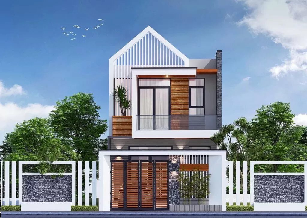 Mẫu thiết kế nhà 2 tầng 6x15m dễ xây dựng ở quê