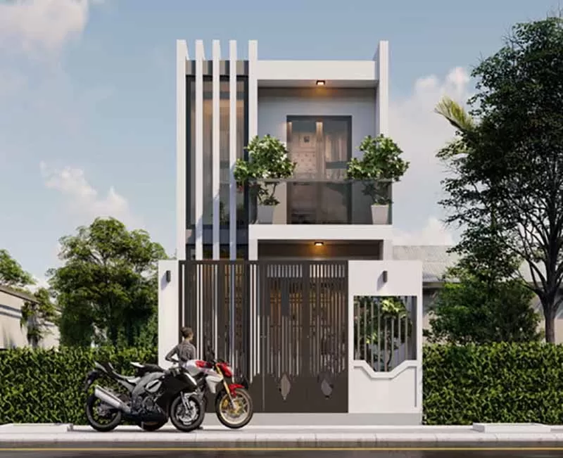 Mẫu thiết kế nhà 2 tầng 6x15m đẹp hiện đại