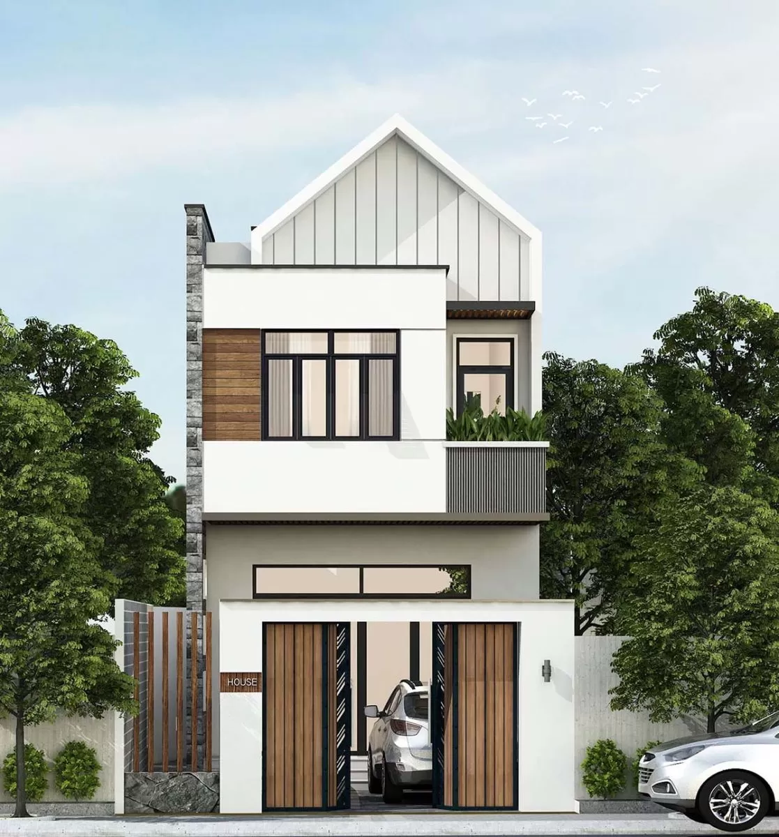 Thiết kế nhà 2 tầng 6x15m có 4 phòng ngủ rộng