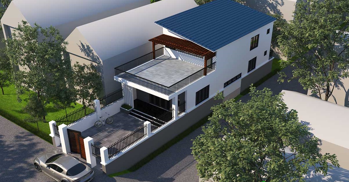 Nhà cấp 4 gác lửng 6x15m 3 phòng ngủ