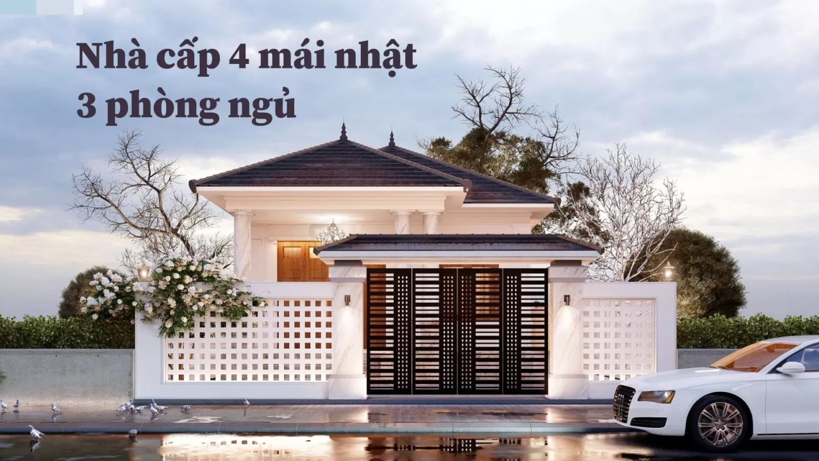 Thiết kế nhà cấp 4 6x15m 3 phòng ngủ hiện đại