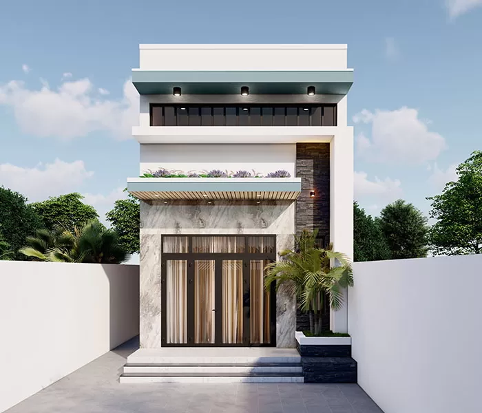 Mẫu nhà gác lửng 3 phòng ngủ 500 triệu phong cách hiện đại