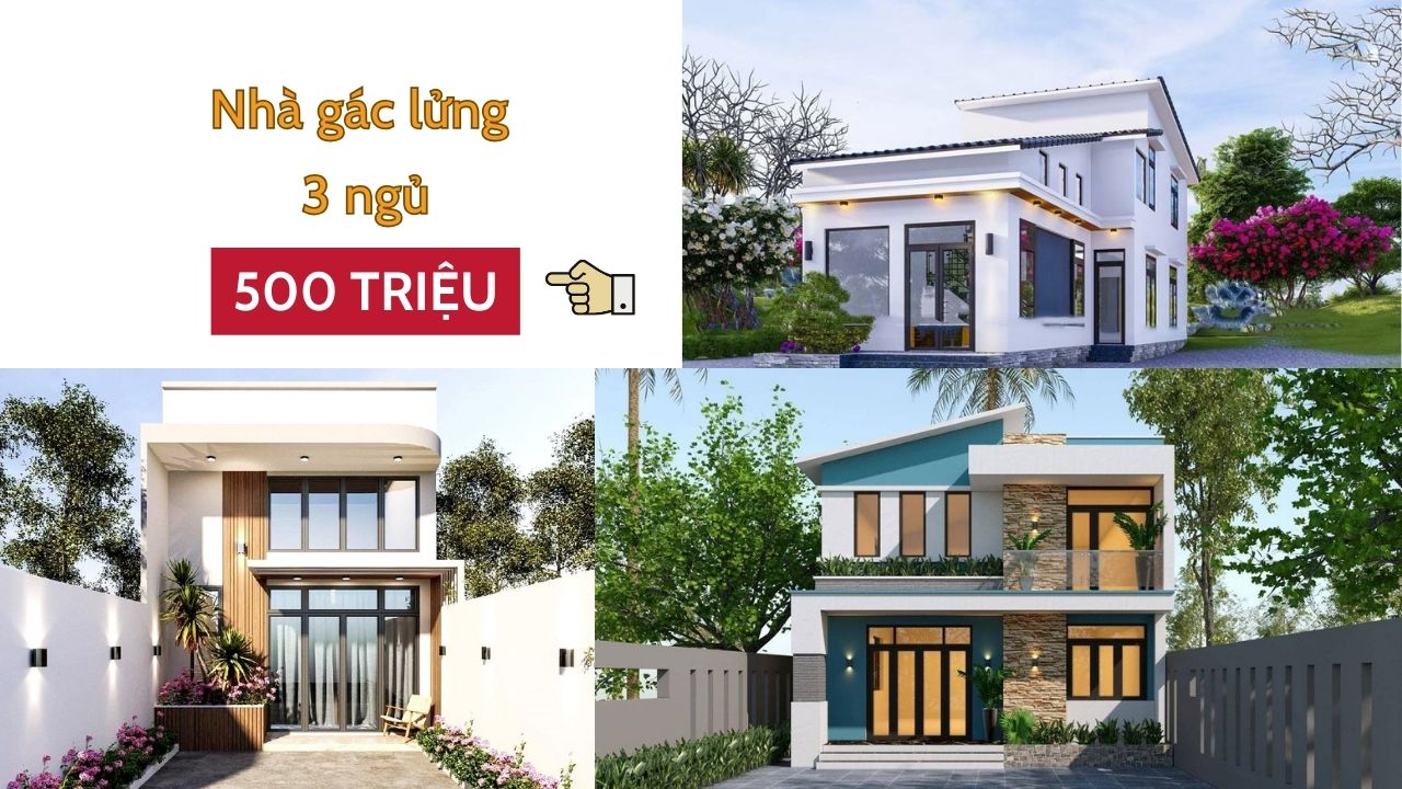 Mê mẩn với những mẫu nhà gác lửng 3 phòng ngủ 500 triệu cực tiện nghi