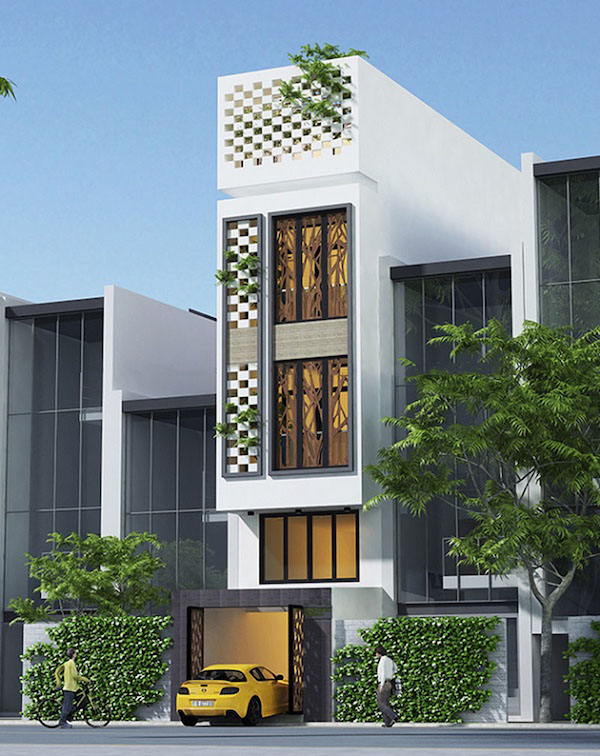 Thiết kế nhà 4 tầng có gara 5x15m tiện nghi