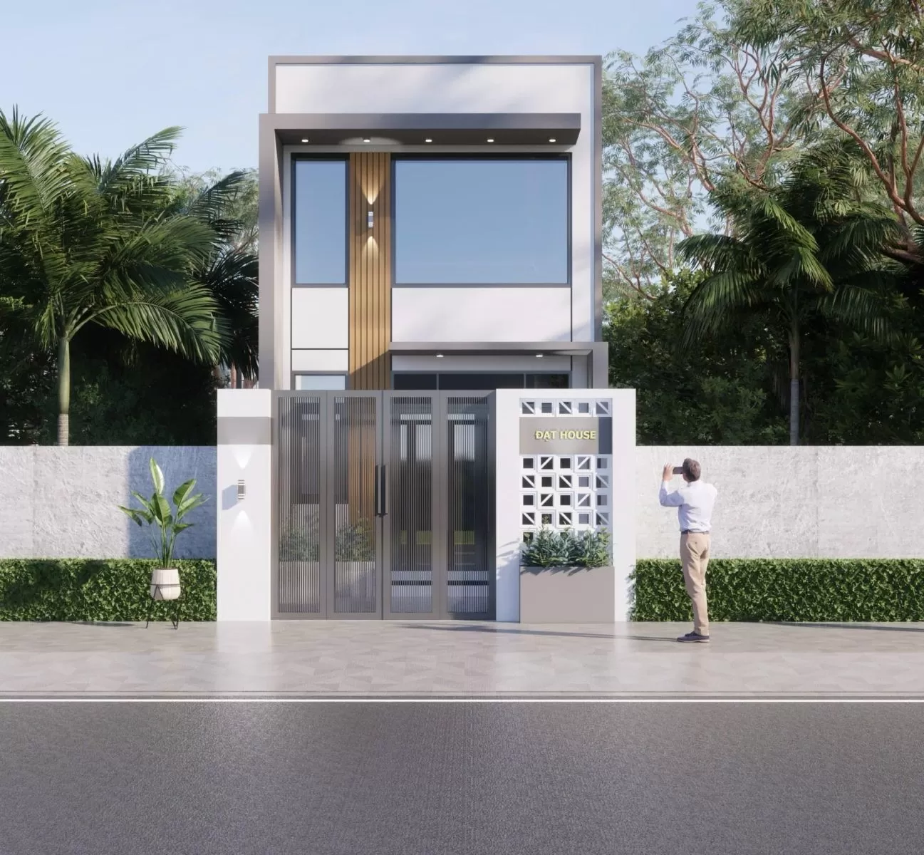 Nhà gác lửng 3 phòng ngủ 6x15m nổi bật giữa phố