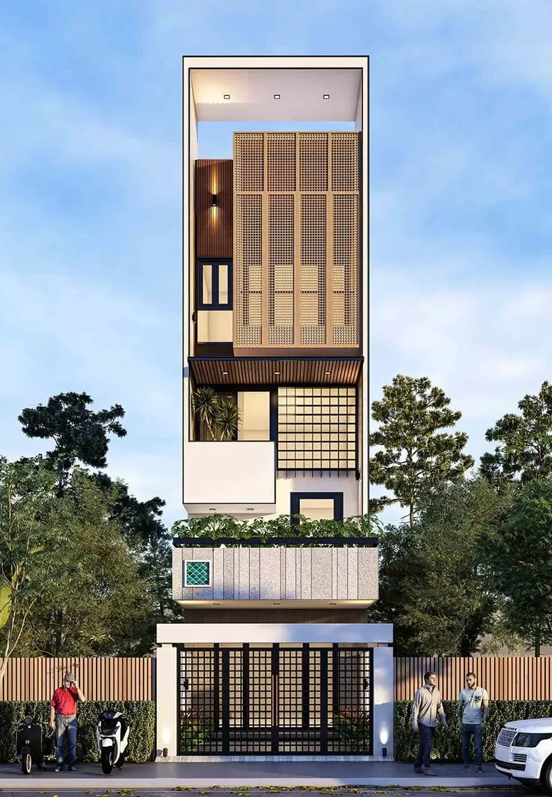 Thiết kế nhà 5 tầng 5x16m có thang máy tiện nghi