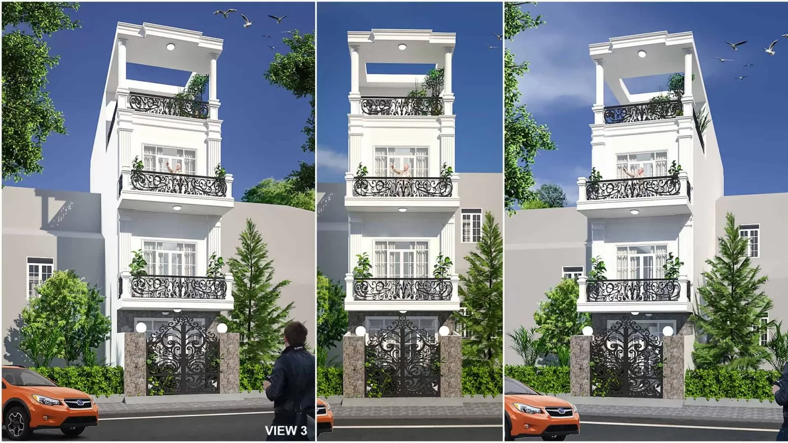 Mẫu nhà 4 tầng 60m2 ngoại thất ấn tượng