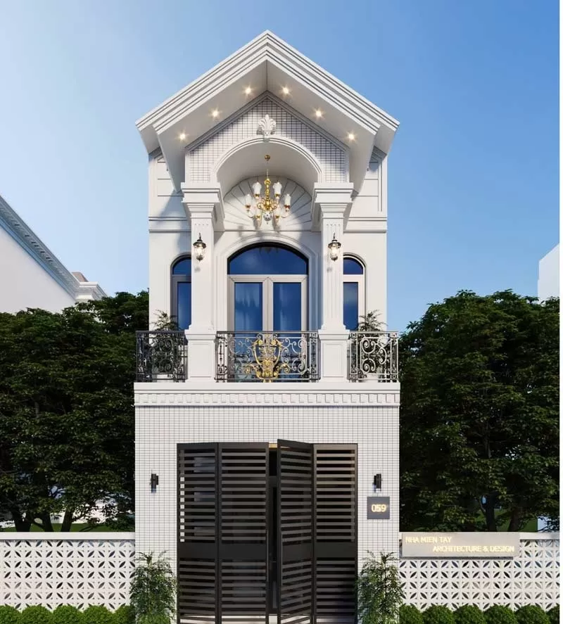 Nhà Tân Cổ Điển 60m2 mặt tiền cuốn hút