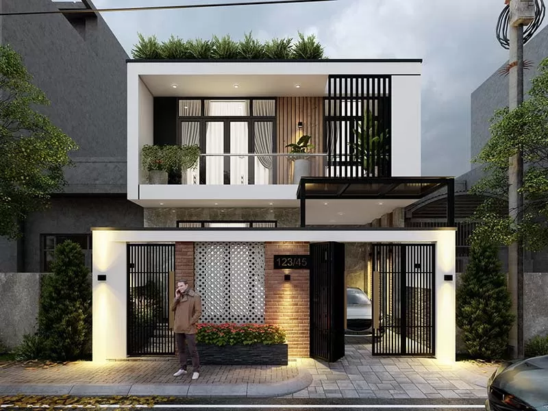 Tiêu chuẩn thiết kế nhà mặt tiền 20m sâu 5m