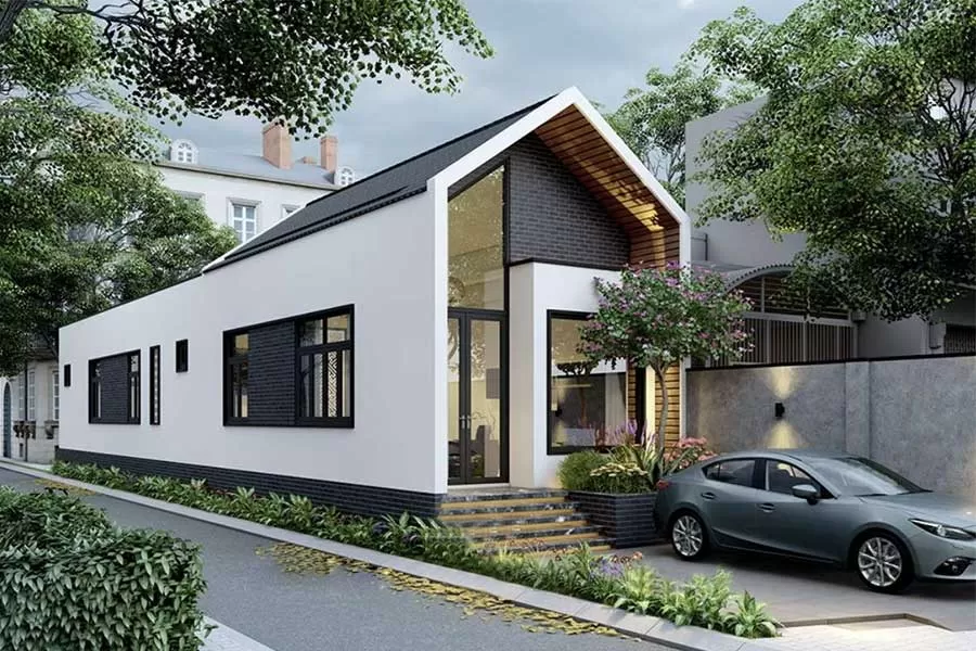 Nhà cấp 4 70m2 2 phòng ngủ đẹp hiện đại