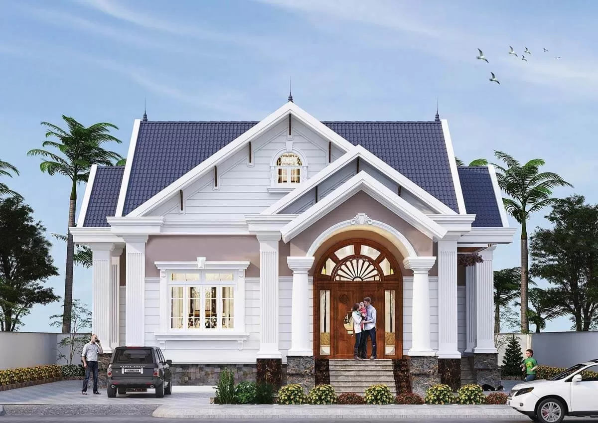 Nhà cấp 4 70m2 2 phòng ngủ Tân Cổ Điển tinh tế