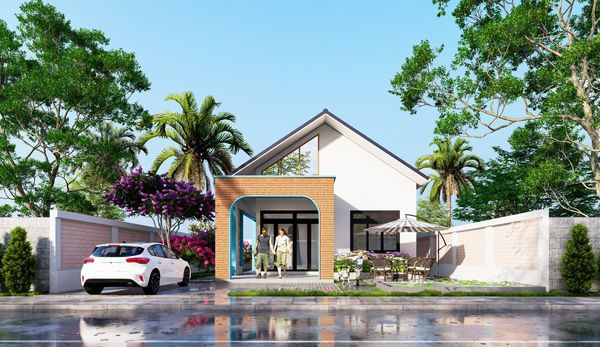 Nhà cấp 4 70m2 2 phòng ngủ có sân vườn rộng