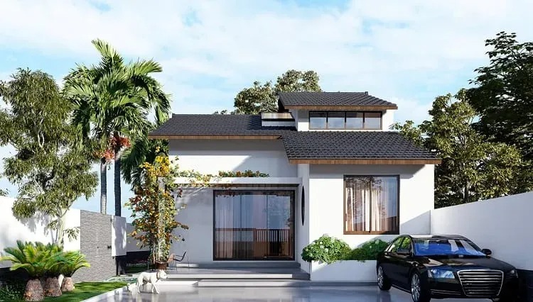Thiết kế nhà cấp 4 70m2 2 phòng ngủ 500 triệu