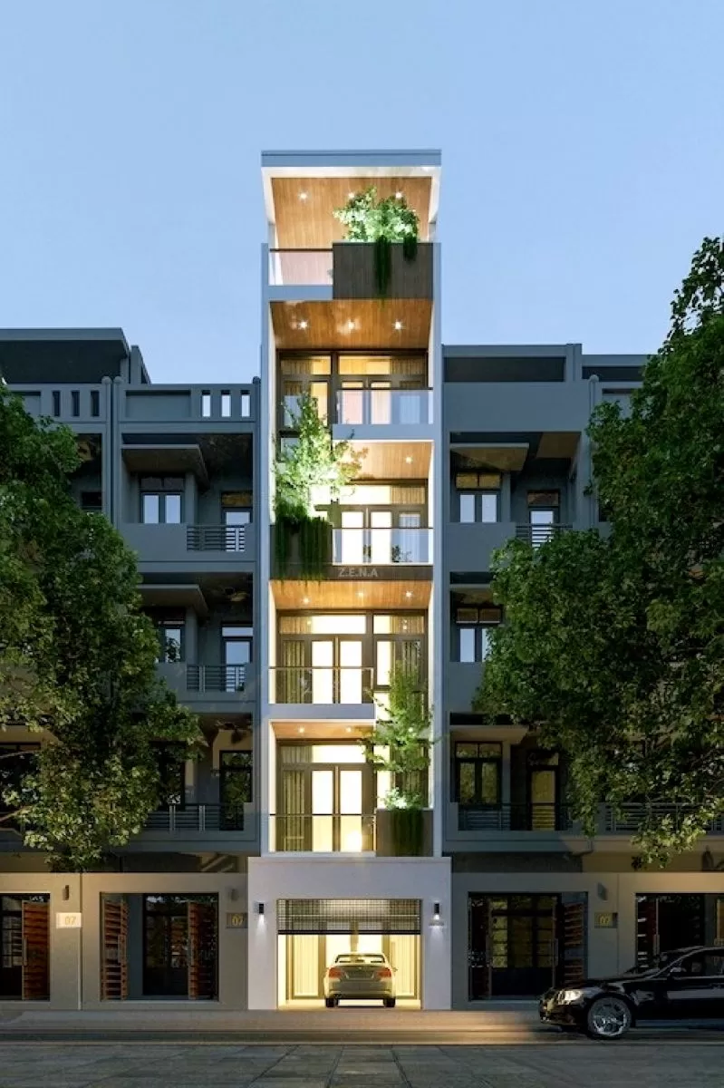 Nhà phố 6 tầng 5x10m có thang máy sang trọng