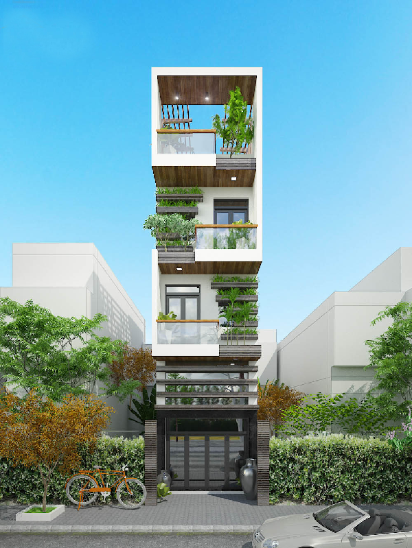 Thiết kế mẫu nhà 5x10m có thang máy hiện đại sang trọng