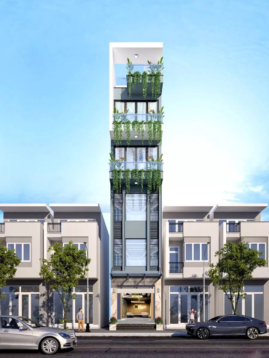 Nhà phố 6 tầng hiện đại 4x15m có thang máy tiện nghi