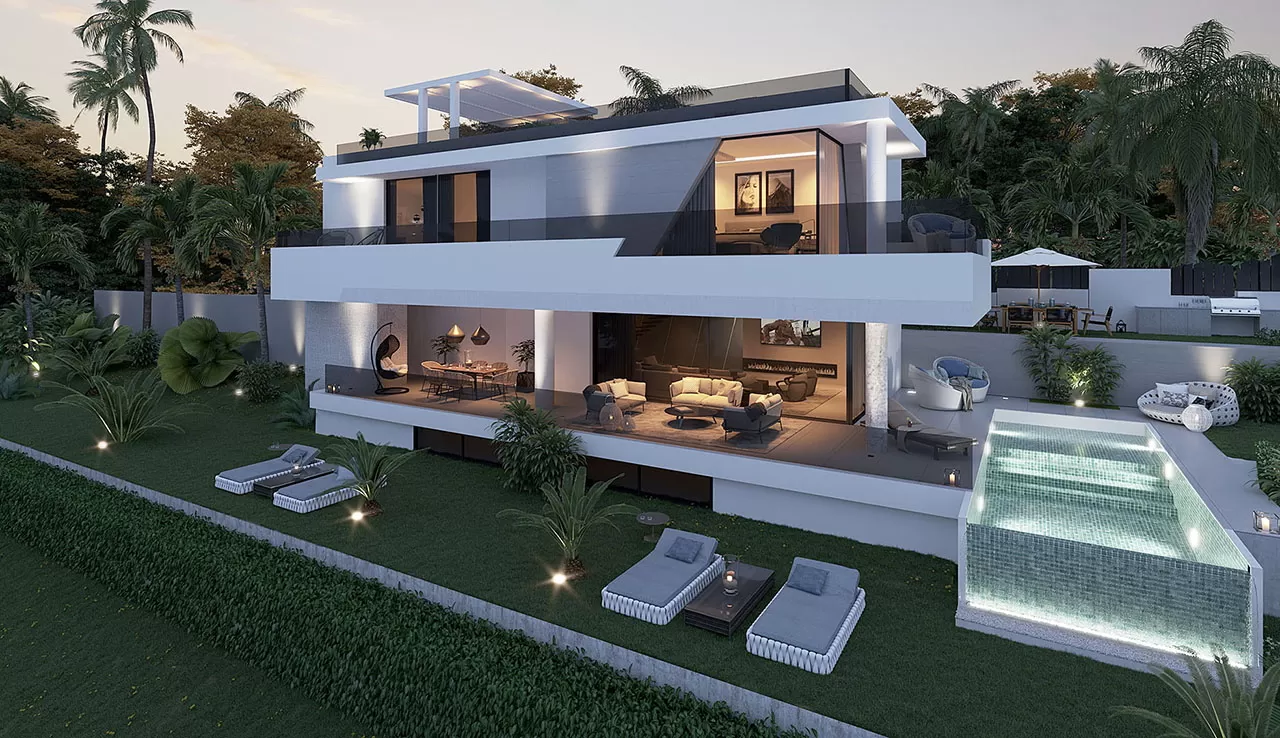 Biệt thự 2 tầng nhà vườn hiện đại có hồ bơi siêu sang