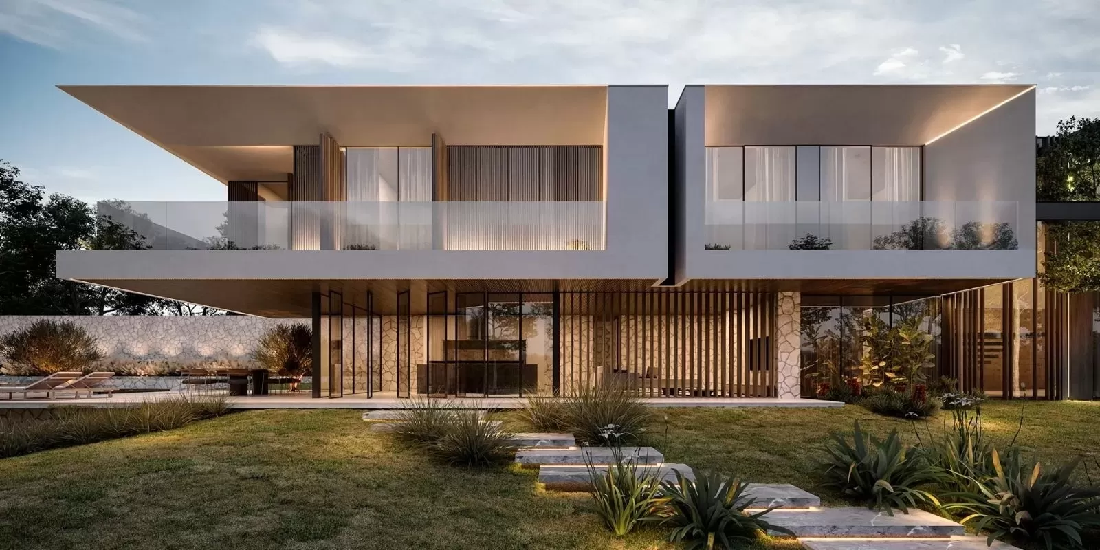 Biệt thự nhà vườn 2 tầng hiện đại có sân vườn cực rộng rãi