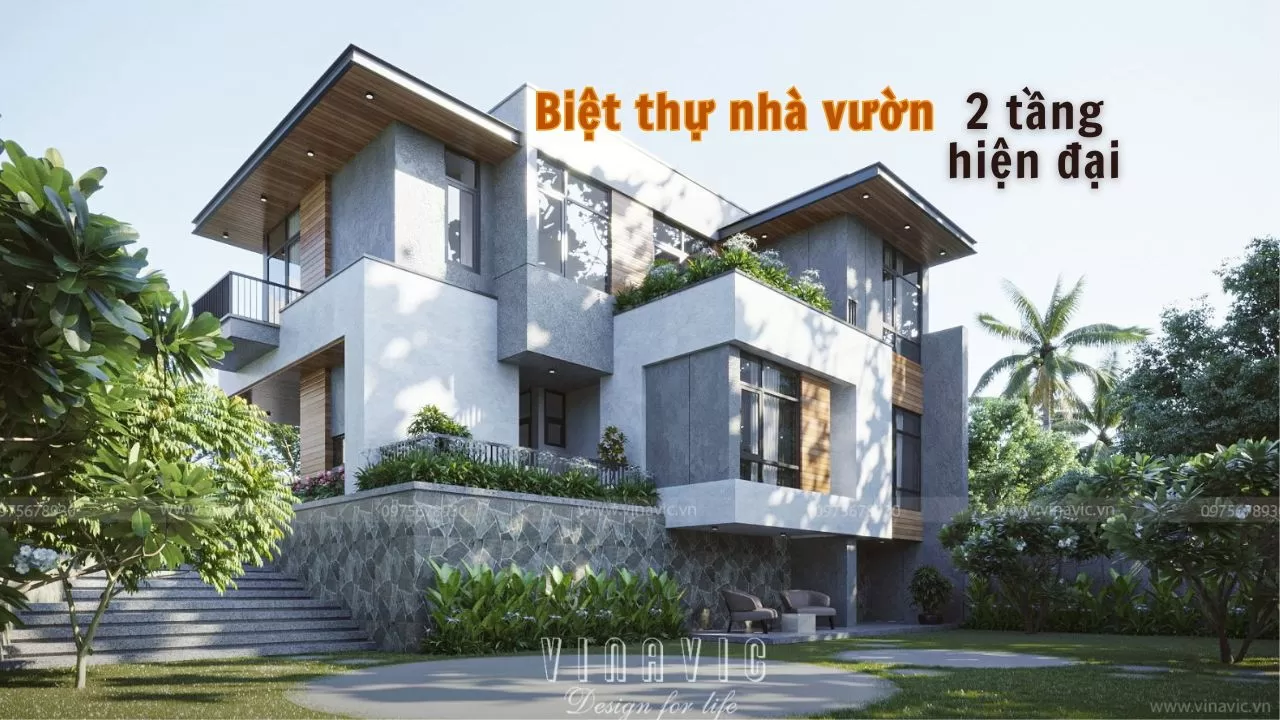 BST Biệt thự nhà vườn 2 tầng hiện đại hút TRIỆU VIEW