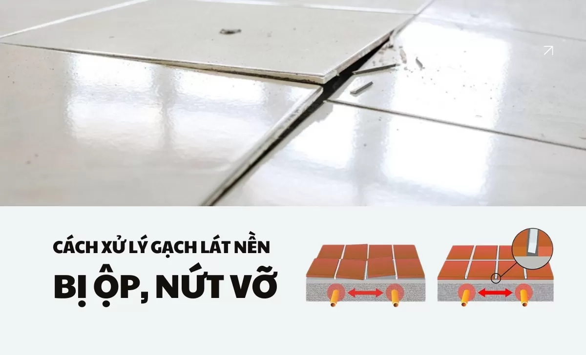 Cách xử lý gạch lát nền bị ộp