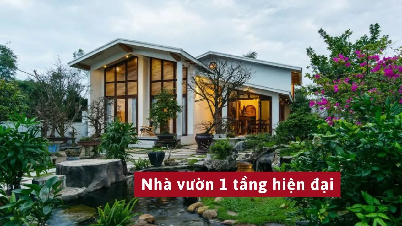 BST mẫu nhà vườn 1 tầng hiện đại dễ xây dựng hiện nay