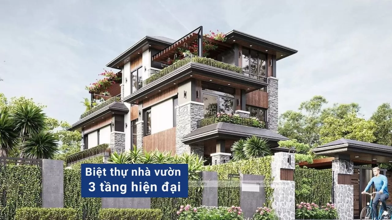 20+ mẫu biệt thự nhà vườn 3 tầng hiện đại săn đón nhiều nhất 2024