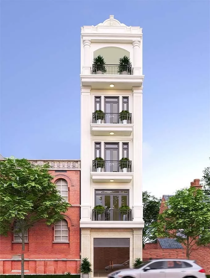 Mẫu nhà mặt tiền 4m dài 18m