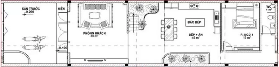 Bản vẽ mặt bằng tầng 1