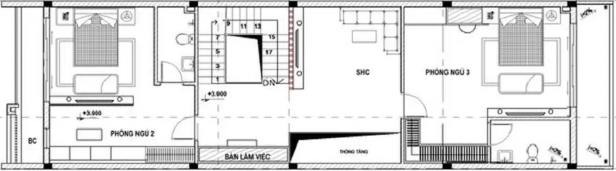 Bản vẽ mặt bằng tầng 1
