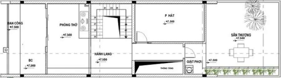 Bản vẽ mặt bằng tầng 1