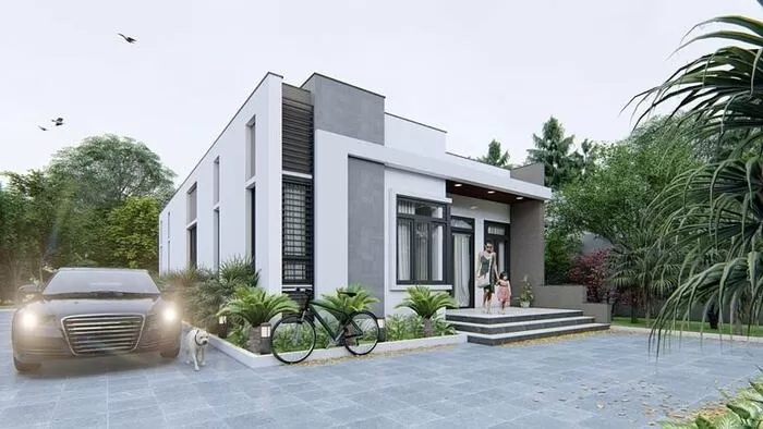 Mẫu nhà cấp 4 diện tích 8x20m