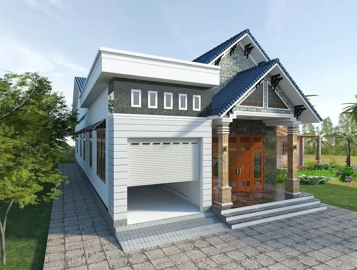  Mẫu nhà cấp 4 hình ống ở nông thôn