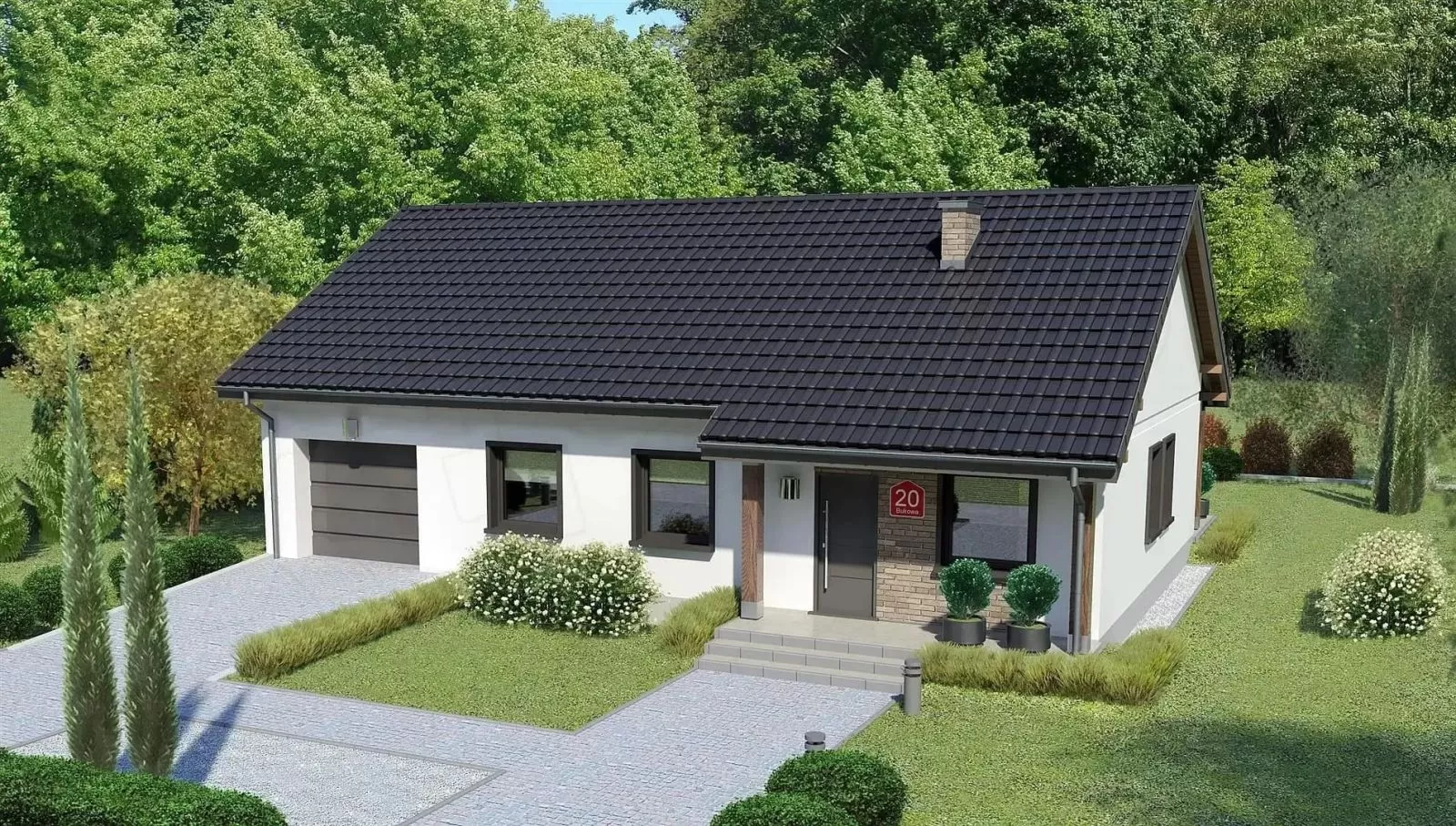 Mẫu nhà cấp 4 ngang 8m 3 phòng ngủ