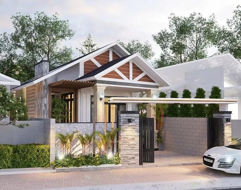 Mẫu nhà cấp 4 diện tích 8x14m