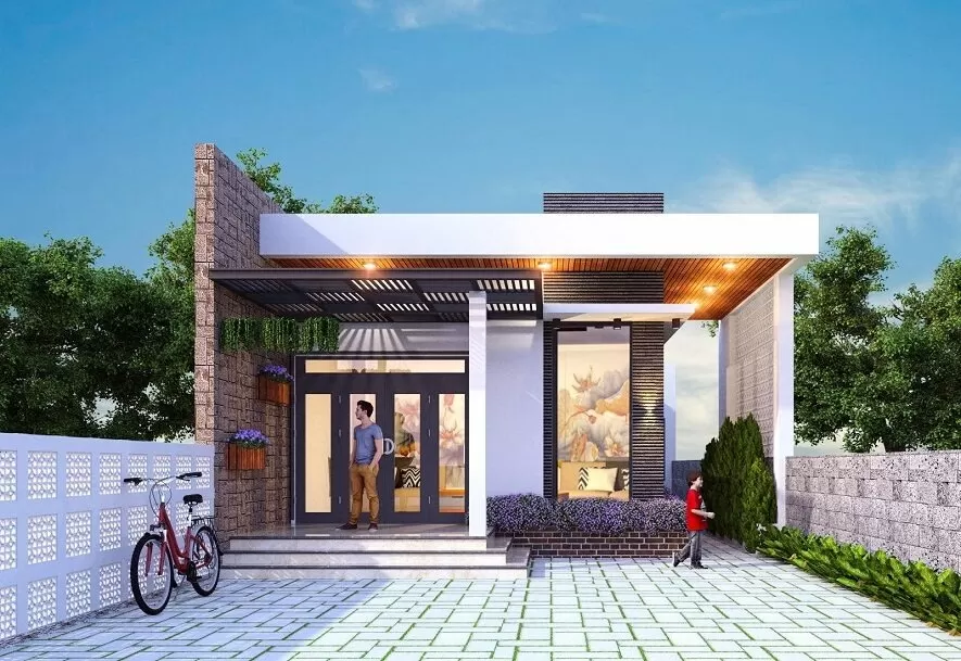 Thiết kế nhà ngang 8m dài 14m 1 tầng đang trở thành mẫu nhà cực hot và được nhiều gia đình lựa chọn. Không chỉ phủ hợp với quỹ đất ở các khu vực thành thị, ngoại ô hay thôn quê mà mẫu nhà 1 tầng 8x14m còn đáp ứng không gian sống tiện nghi, sang trọng cho gia chủ.