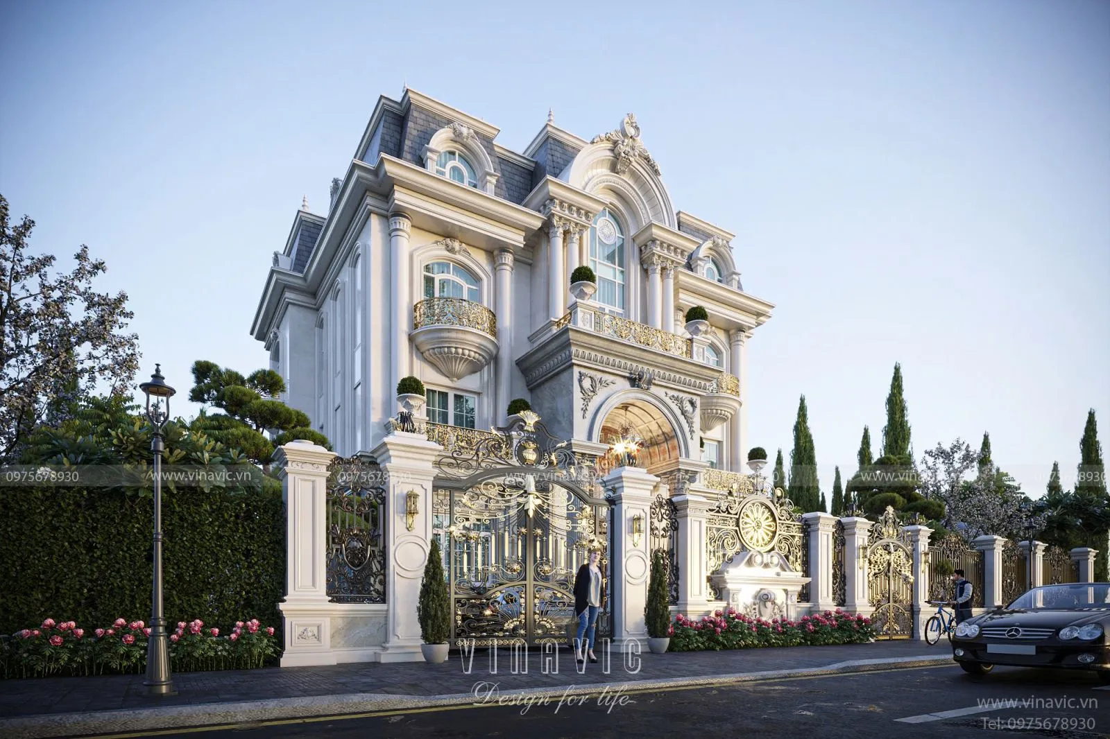 Mẫu hàng rào sắt tường rào đơn giản đẹp