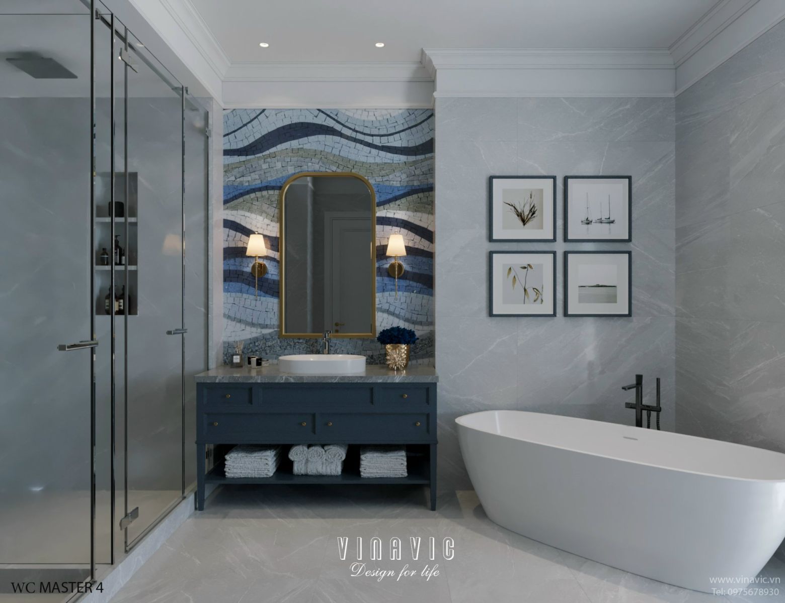 Thiết kế nội thất biệt thự 4 tầng 15m x 10m (CĐT: Mrs Linh- Lào Cai) NT2331