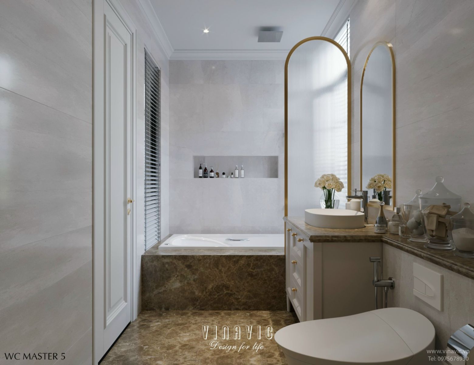 Thiết kế nội thất biệt thự 4 tầng 15m x 10m (CĐT: Mrs Linh- Lào Cai) NT2331